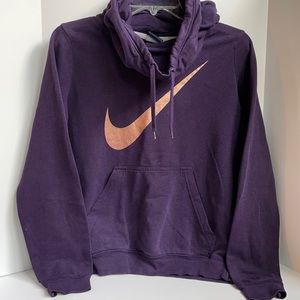 Nike cowlneck/hooded large logo sweatshirt size Small